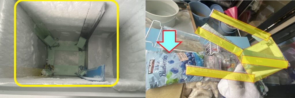冷凍庫のガイドレール