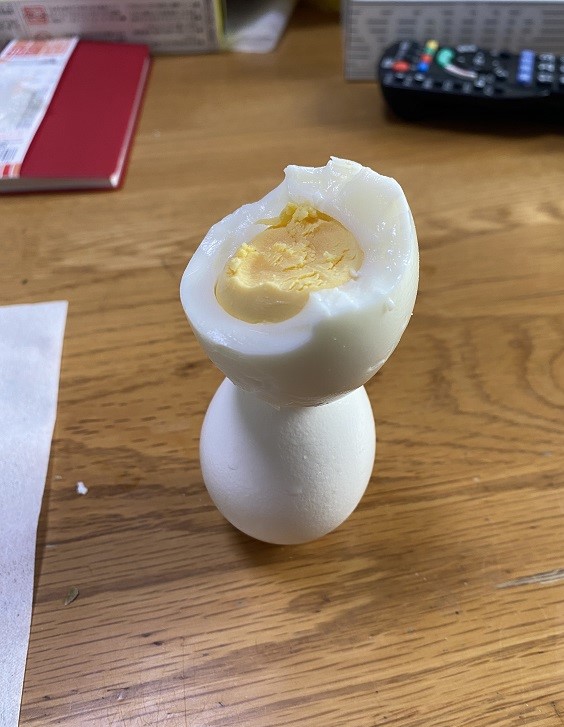 ゆで卵のアート