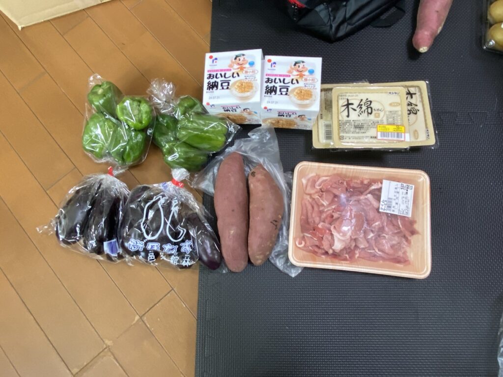 今日の買い物の一部