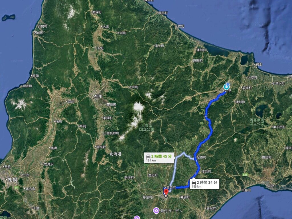 帯広までの距離