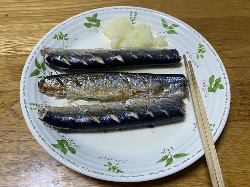 焼きさんま3尾