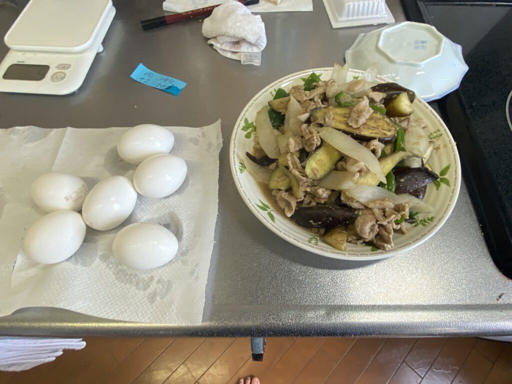 ナスと豚肉の炒め物